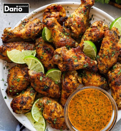 Chicken Wings with Sauce Served at Dario Pizzeria West End 